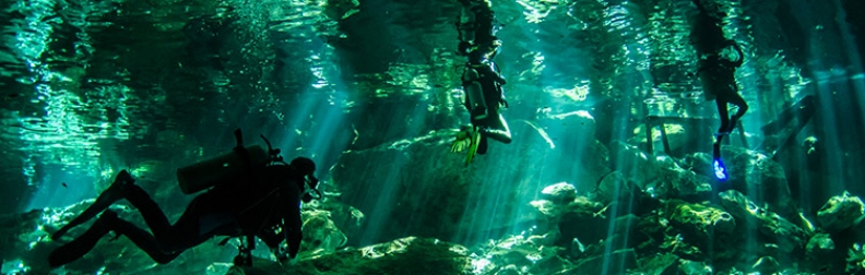 scuba diving caves in cancun